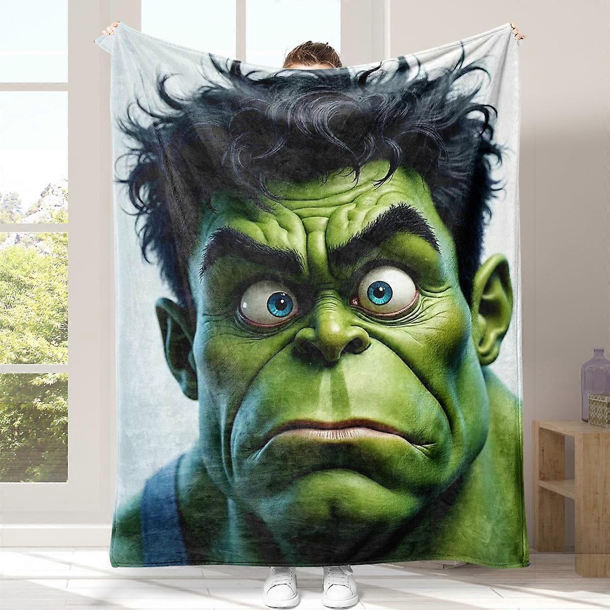 The Hulk Throw Blanket Bed Super Soft and Warm Flannel Cute Character Plush Throw Blanket for kids and adults