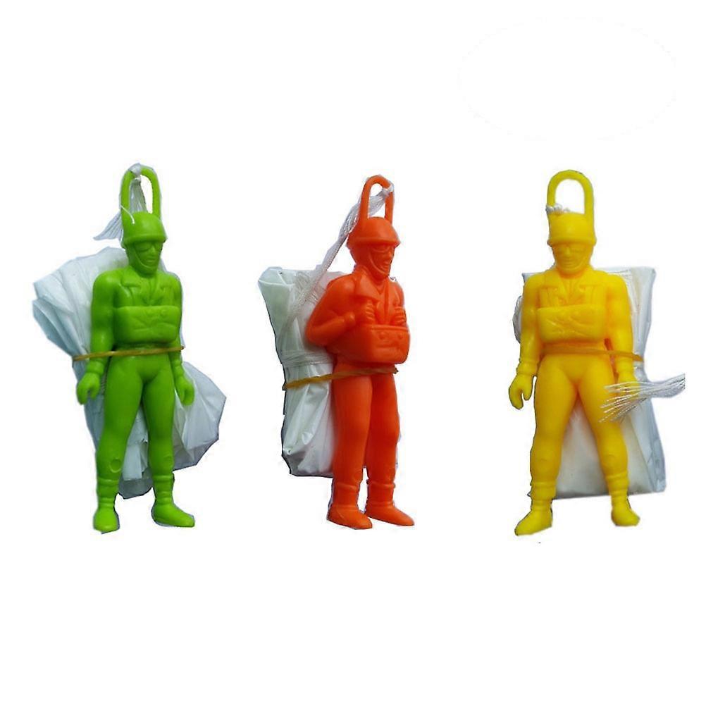 Kids Throwing Parachute Figures Mini Toy for Hand Play 48Pcs Set Assorted Colors