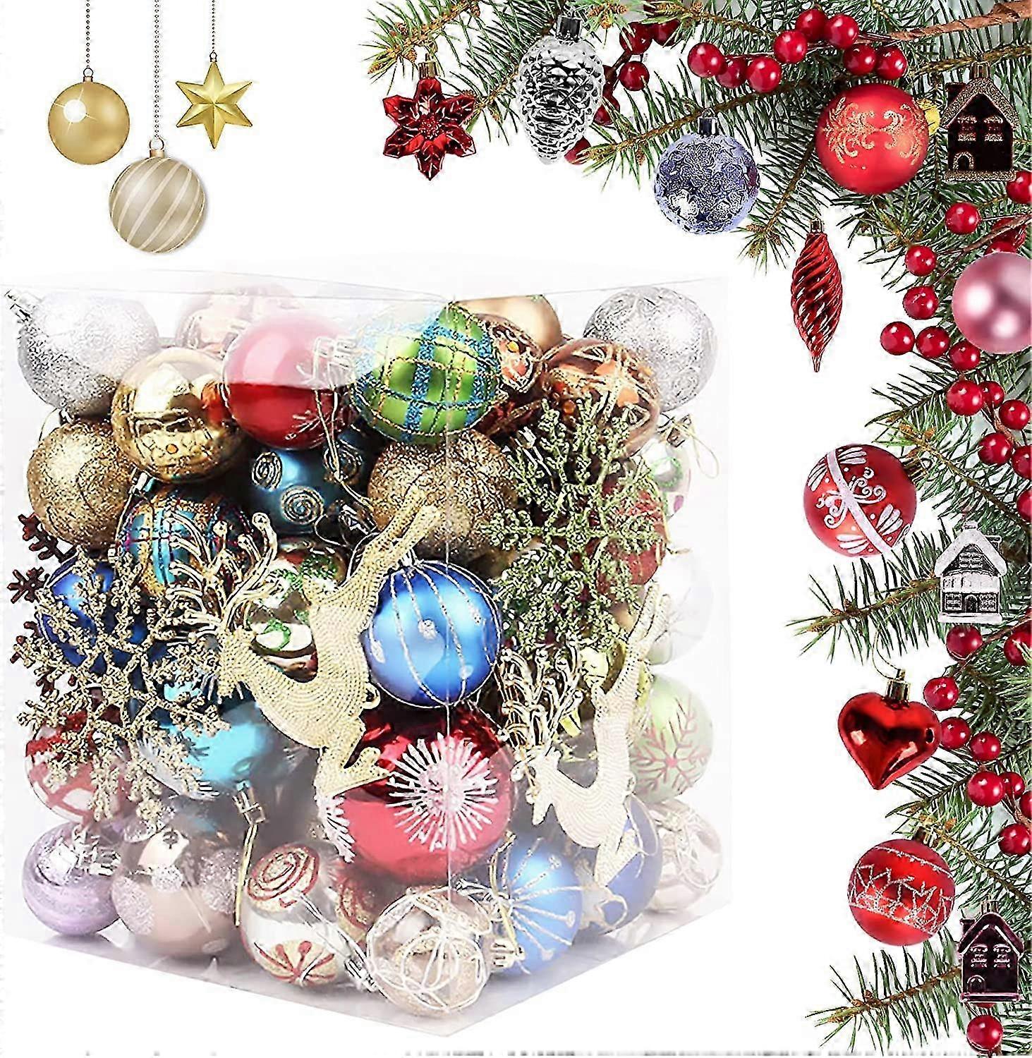 Glitter Christmas balls for holiday tree decorating