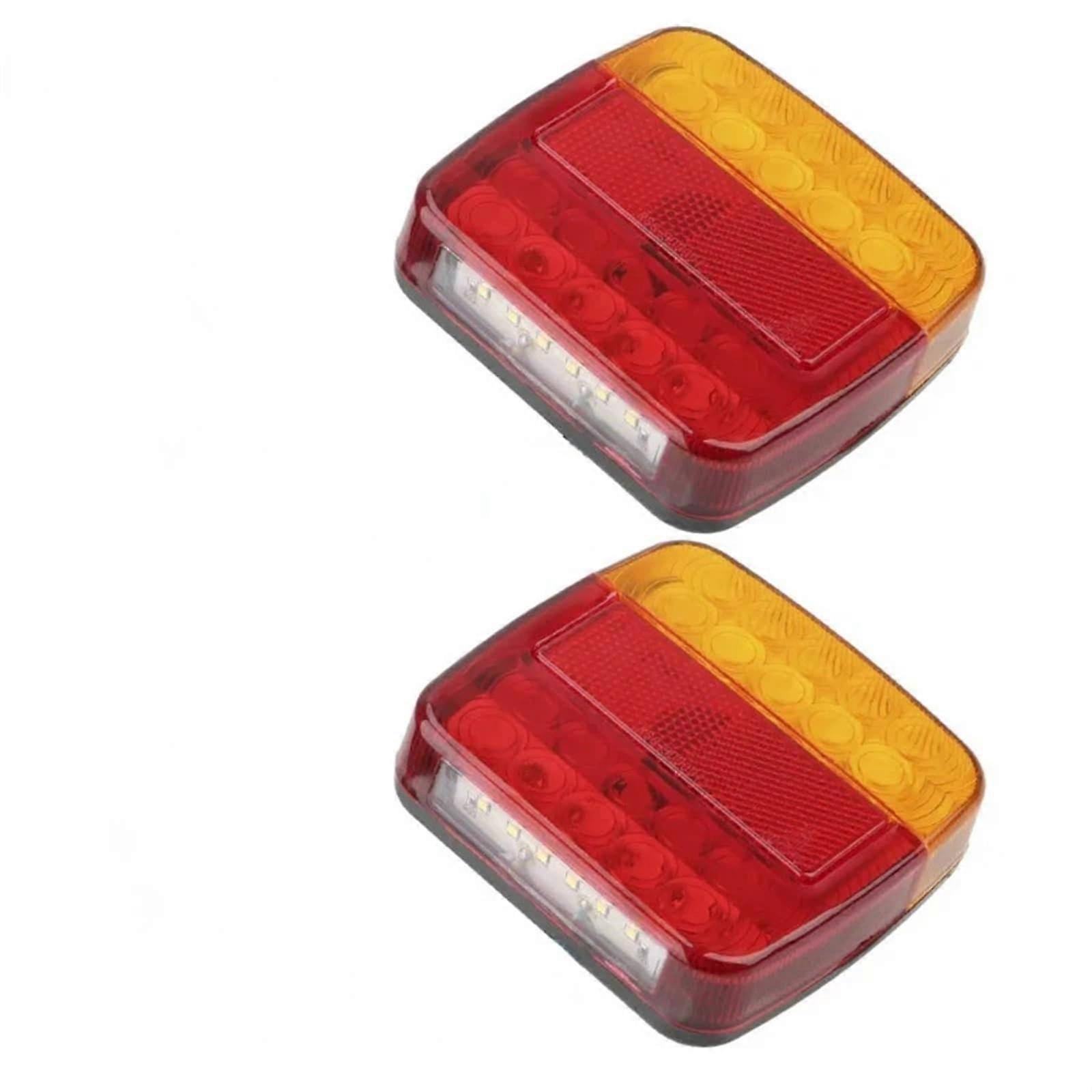 Car Rear Tail Light 12V 26 LED Turn Signal Indicator, Brake Stop Reverse Lamp, Car Number Plate Light, 2 Pack
