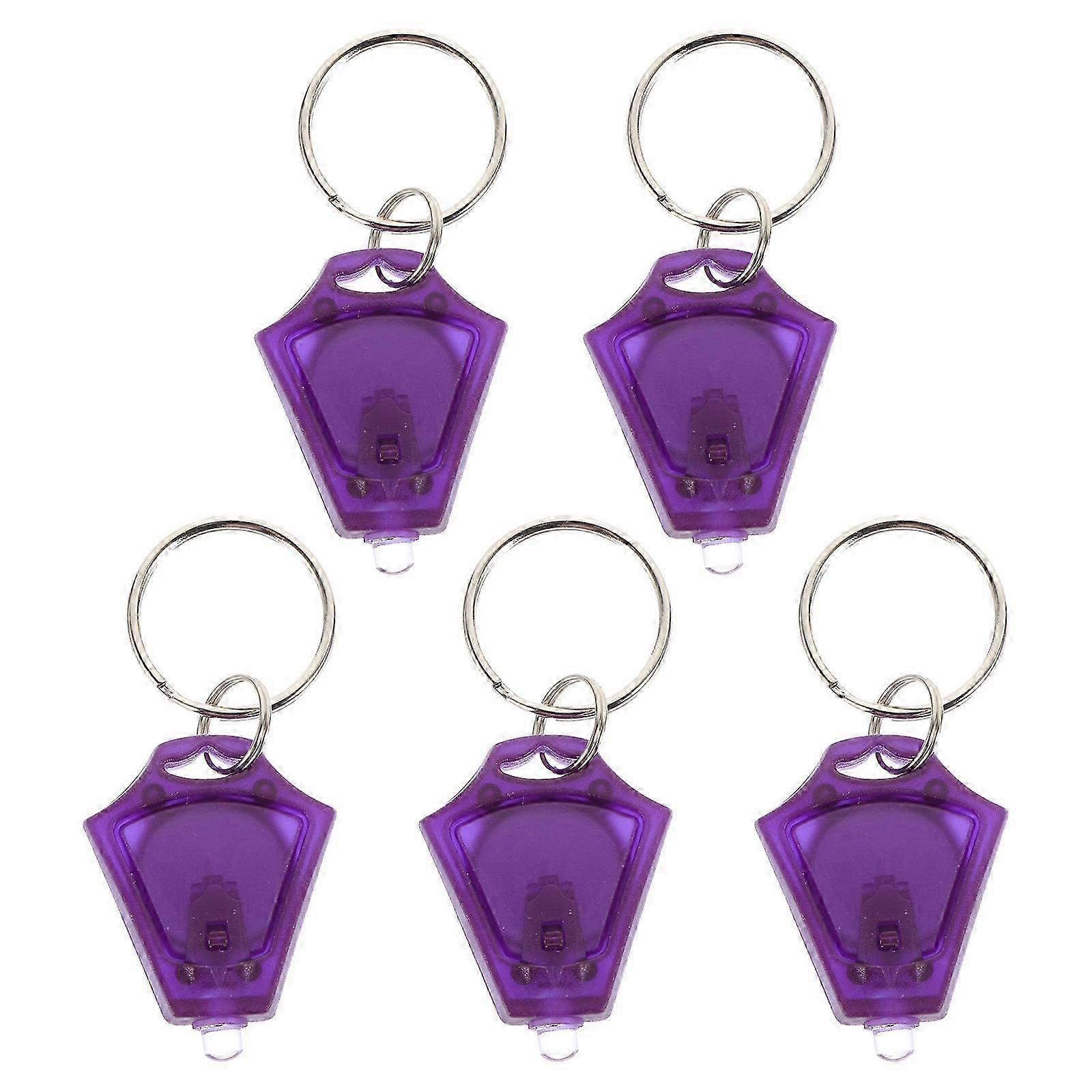 5 Pcs Backpack Keychains Small Flashlight Decor Money Identify Light Small LED Flashlight