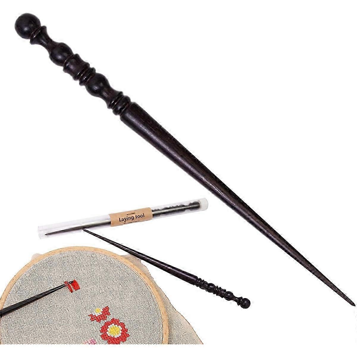 25-26 Laying Tool for Needlepoint Wooden Quilting Thread Guide Handheld Pressing for Studio Home Traveling