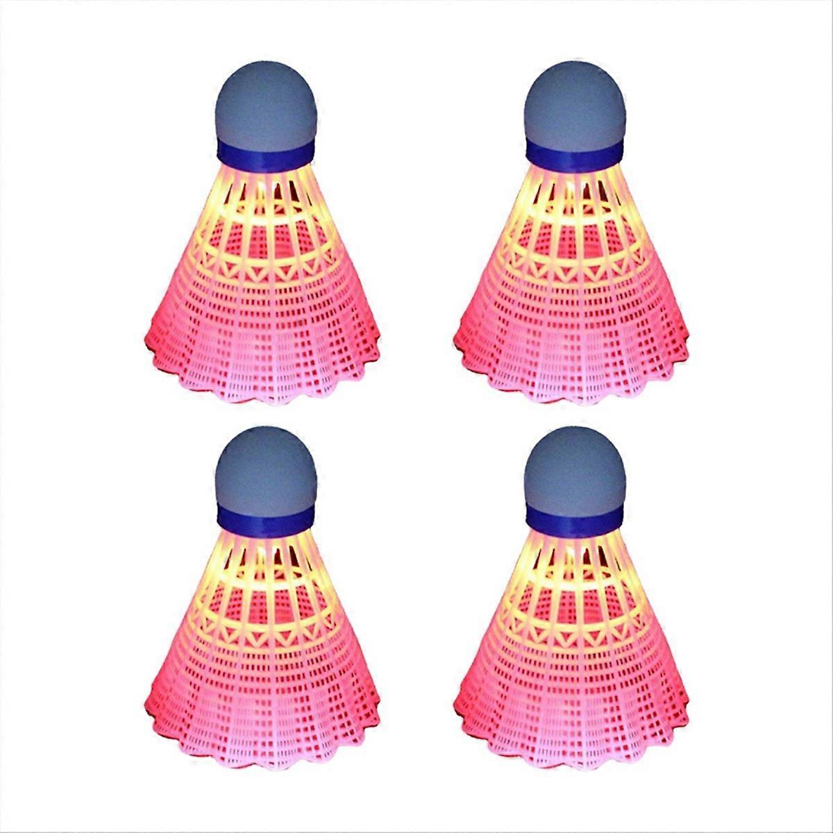 Light-Up Shuttlecocks Badminton Set Pink