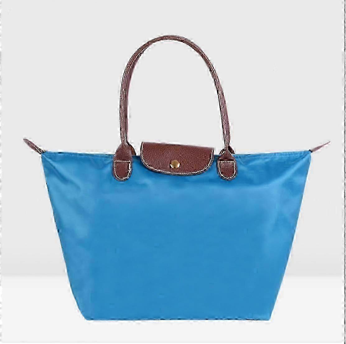 الكلاسيكية الصلبة اللون سيدة أكسفورد القماش حقيبة تسوق النايلون الكتف حقيبة يد قابلة للطي حقيبة تخزين المرأة للماء