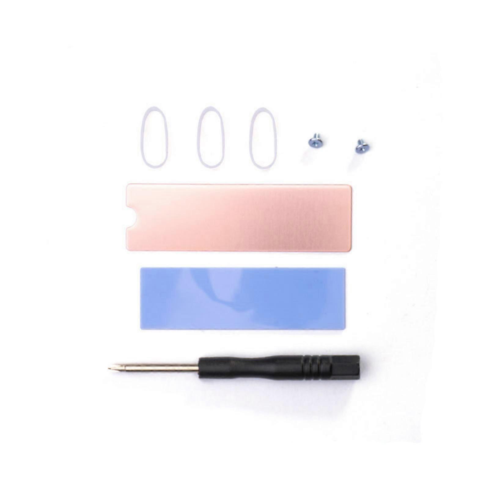 Metal M.2 2280 SSD Heatsink for M.2 2280 SSD to Boosting Performances and Longevities for Laptop SSD Cooling Management Multicolor