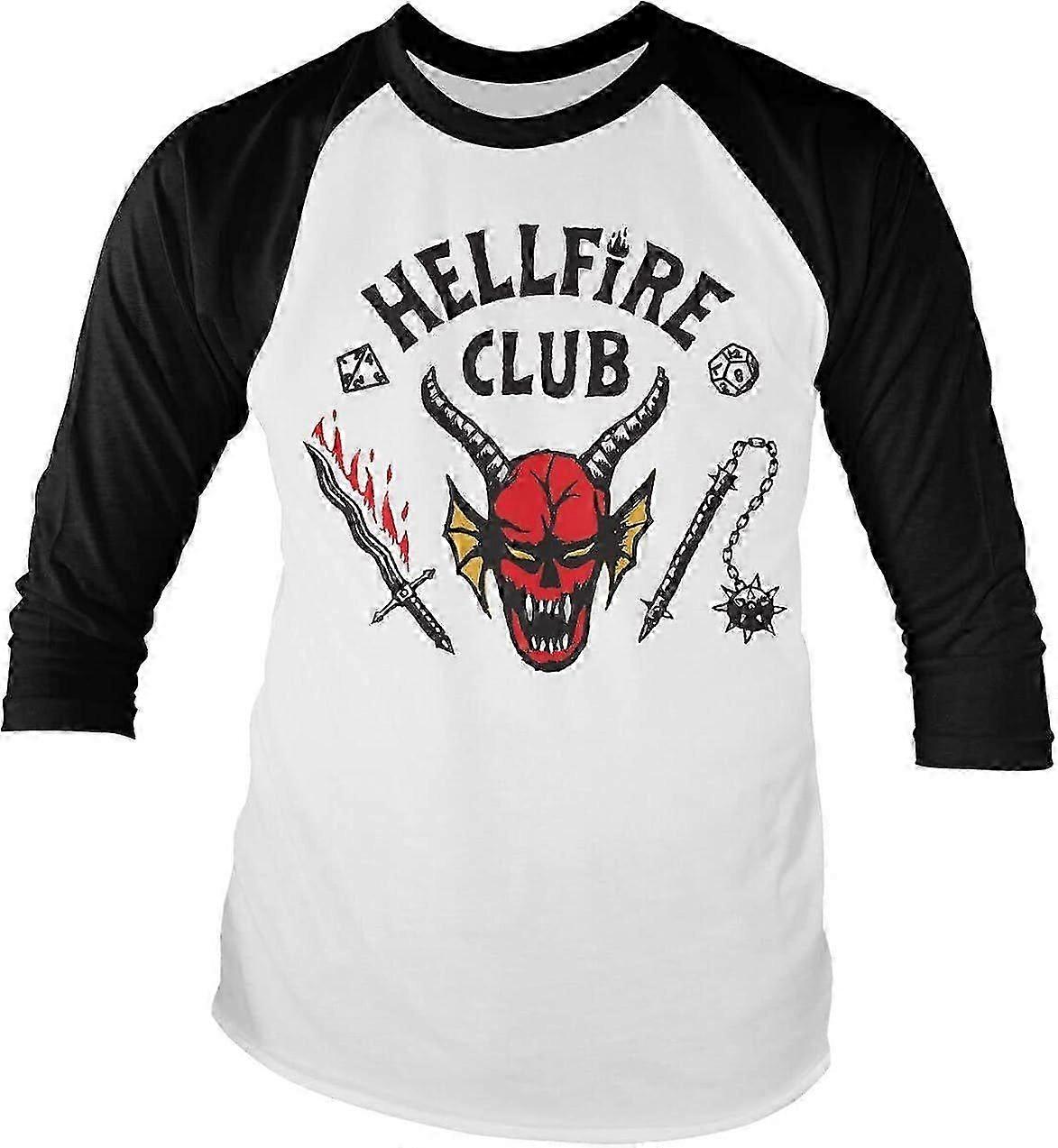 Camiseta de manga comprida 3/4 do Hellfire Club Baseball