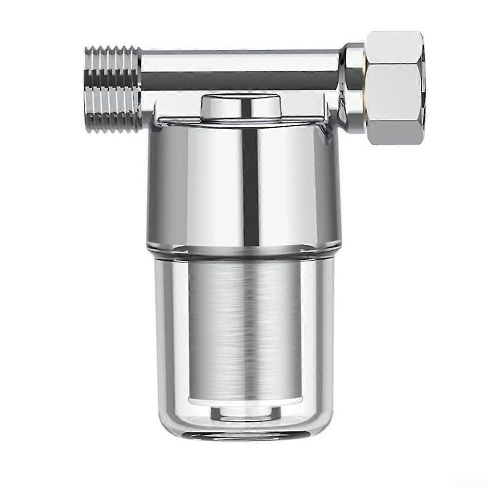 Brass Sediment Water Filter With Stainless Steel Mesh Cartridge, 15 GPM Inline Flow, 1/2 NPT Installation, For RV