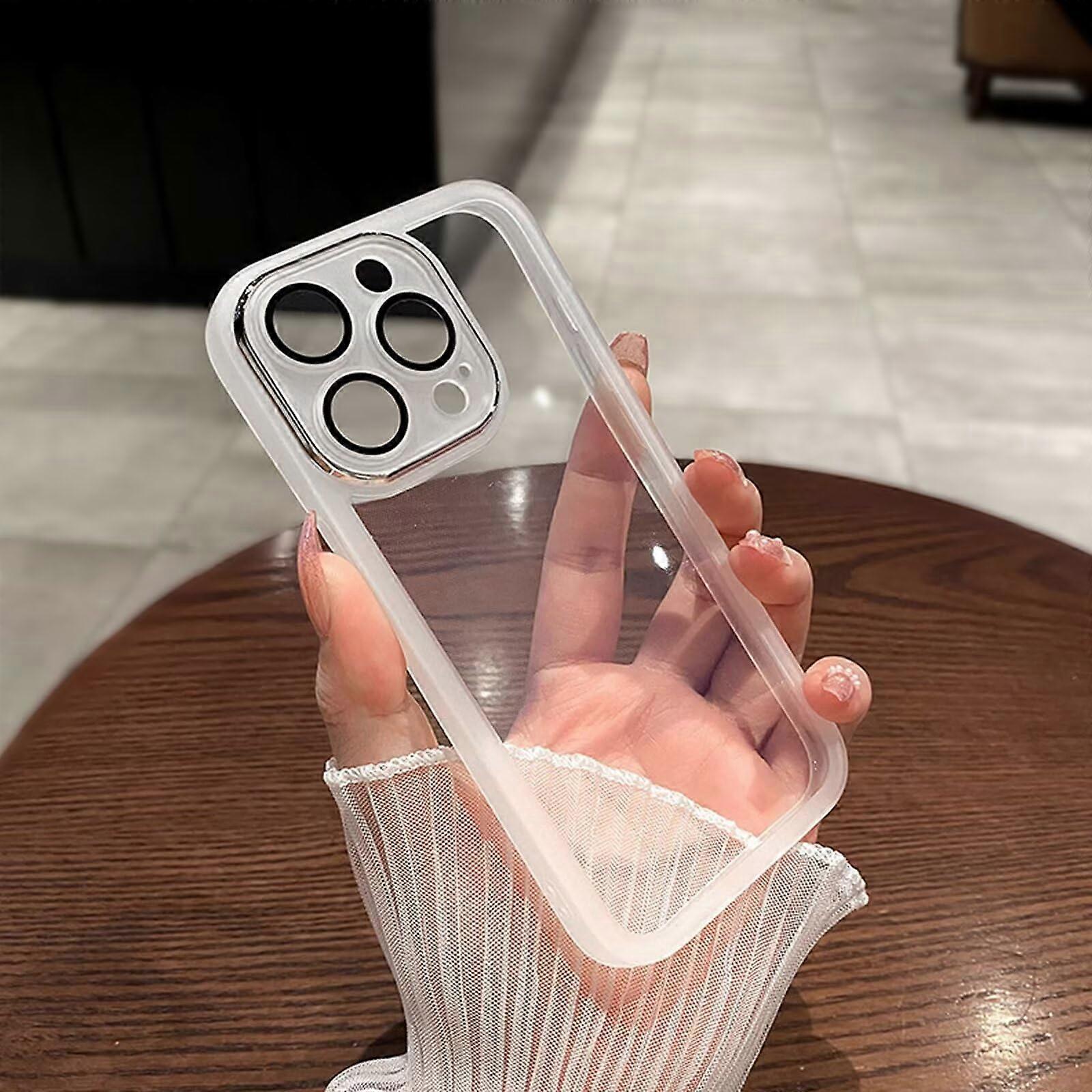 for iPhone 11 Pro Case Crystal Clear Shockproof Anti Yellowing Slim Bumper With Camera Lens Protector Transparent