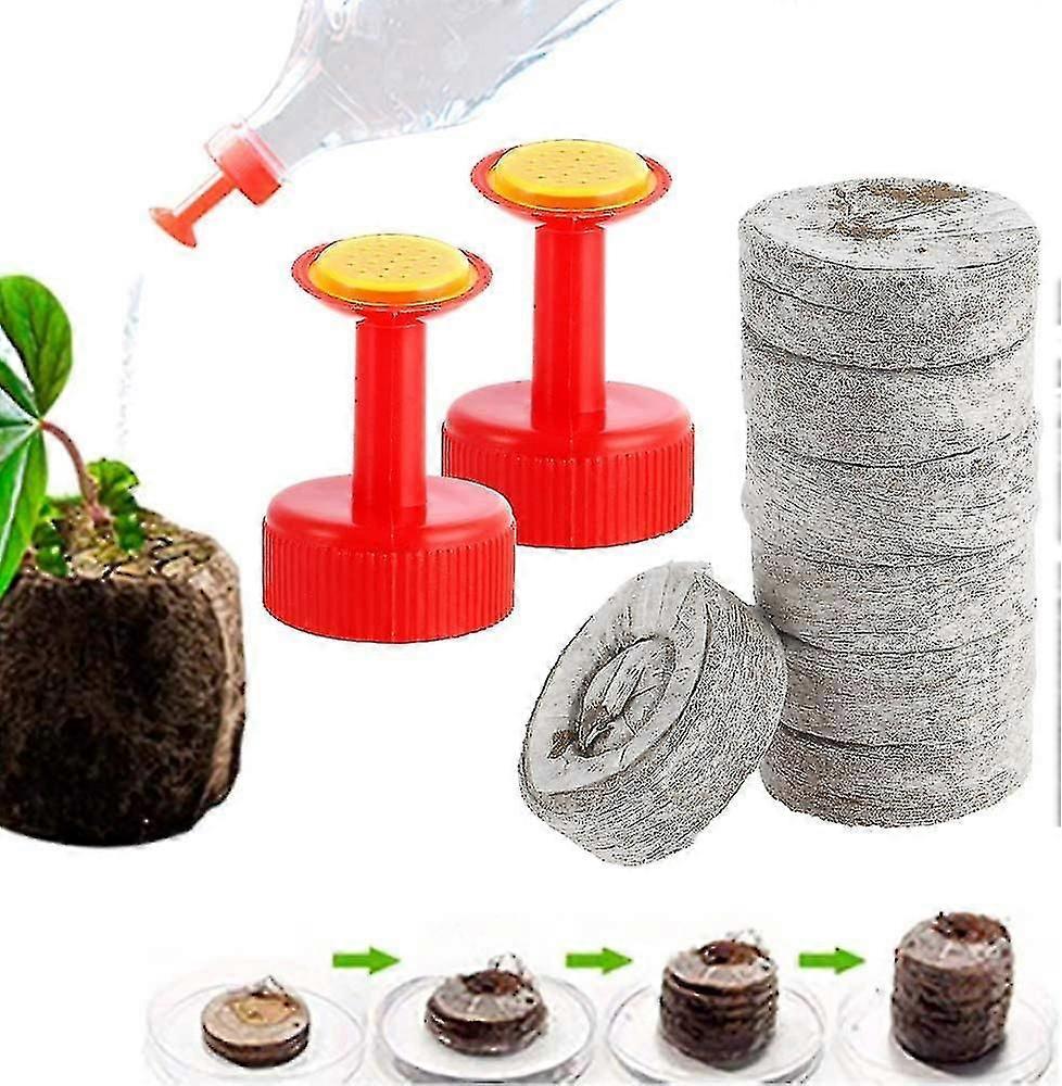 200pcs Inflatable Compressed Peat Pellet With Nutrients Seedling Nutrition Block