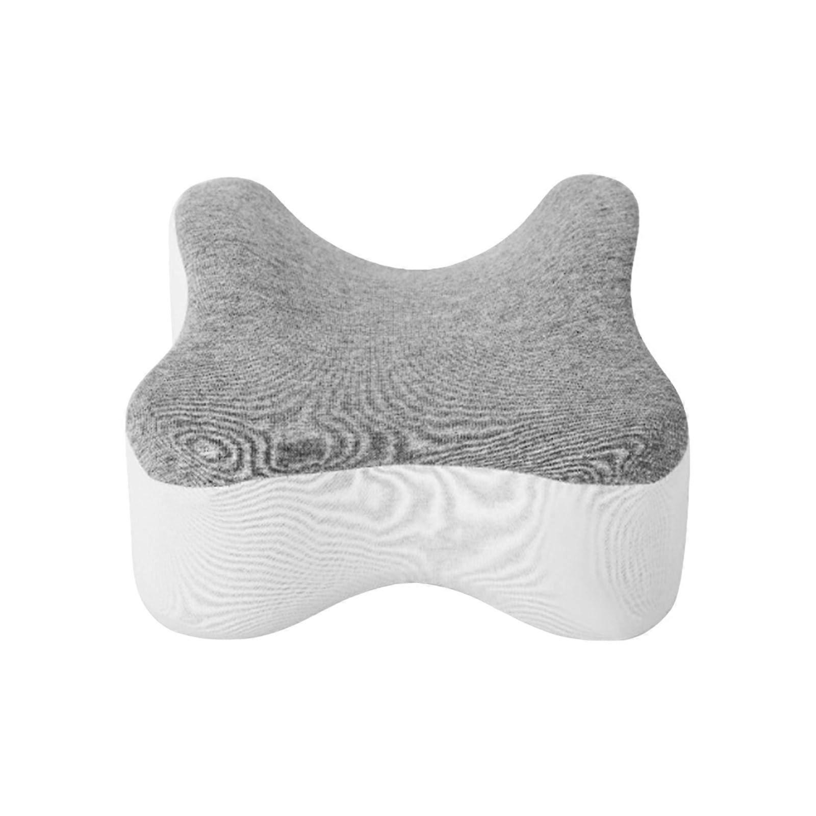 Knee Pillow  Memory Foam For Side Sleepers, Strapless, Large Gray, MachineWashable Cover, Extended Comfort