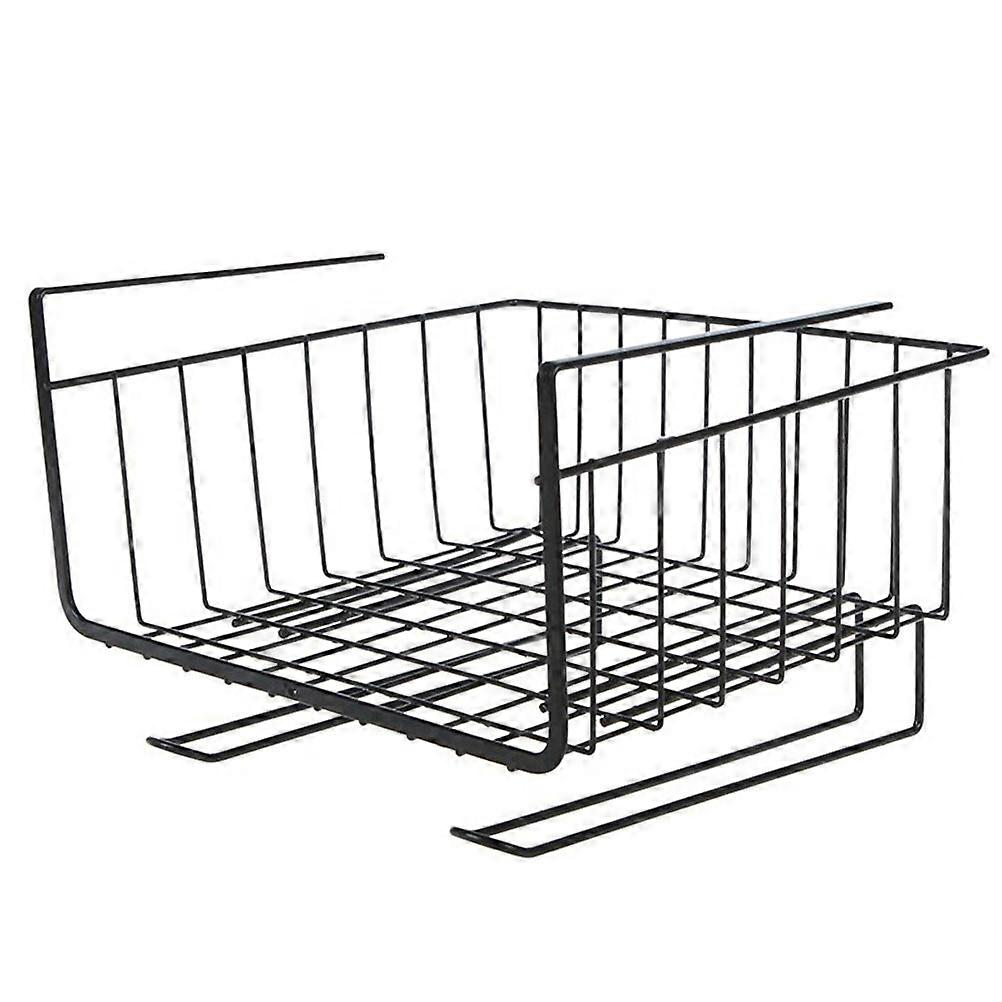 Under Cabinet Storage Shelf Hanging Wire Basket Organizer Under Desk Bookshelf Holder Stand for Kitc