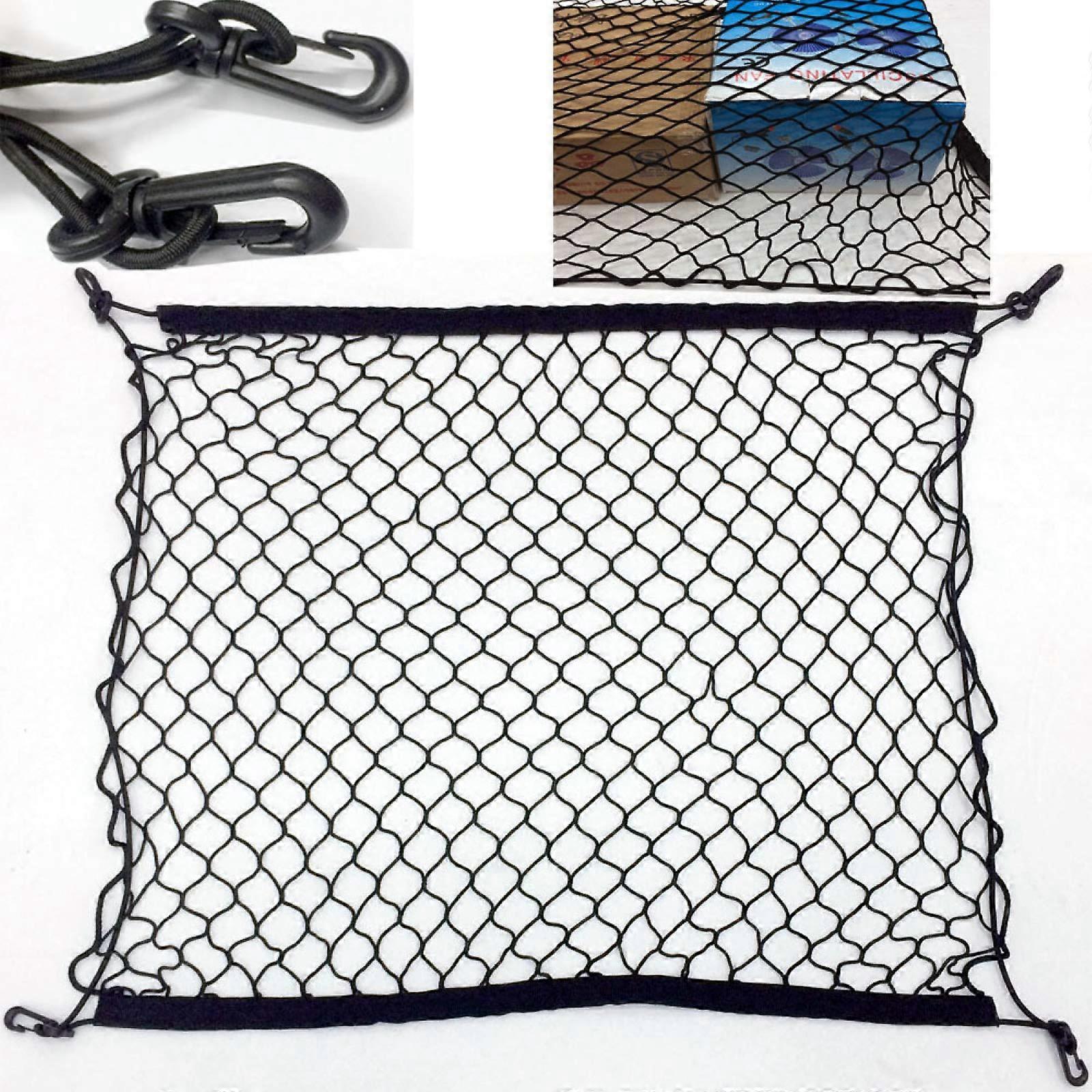 Car Trunk Cargo Net with 4 Hooks Mesh Storage Organizer for A6 A6L 20052020
