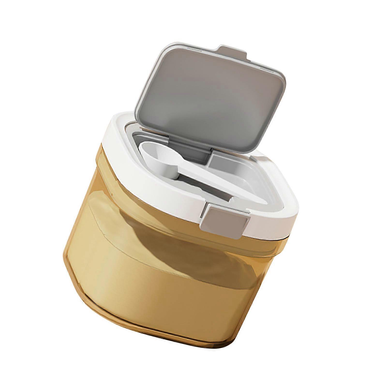 Stackable Kitchen Storage Container 800ml Space Saving ABS Canister with Leakproof Lid Coffee Beans Snacks  Tea color