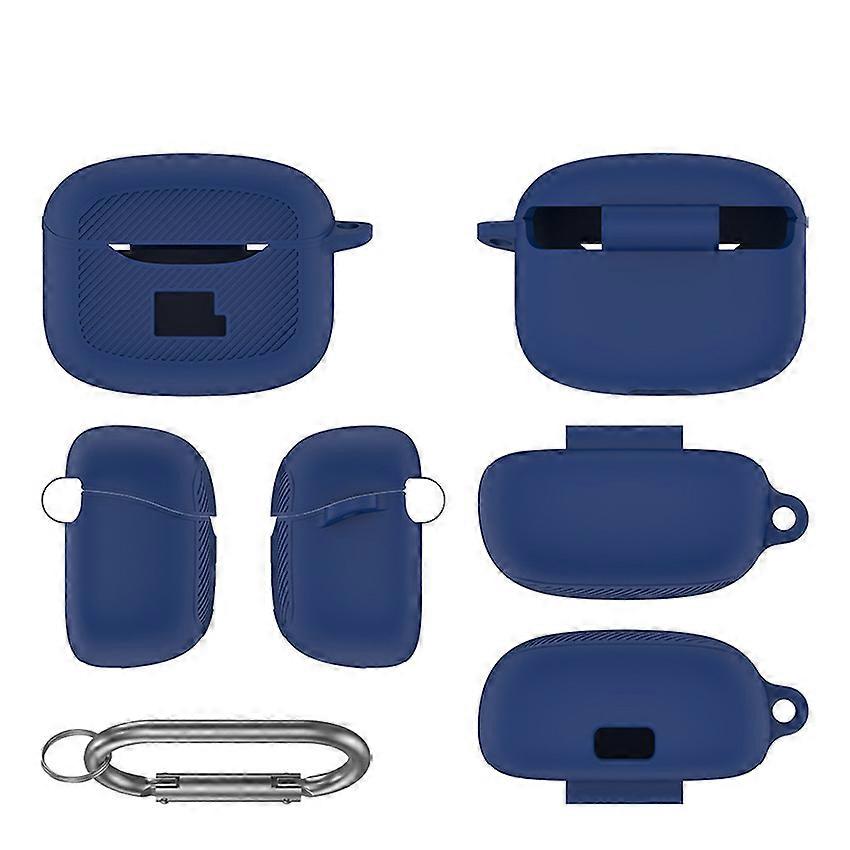 for JBL Tune Buds 2 Glass Bead Generation 2 Bluetooth Earbuds Silicone Protective Case Storage Accessories Blue