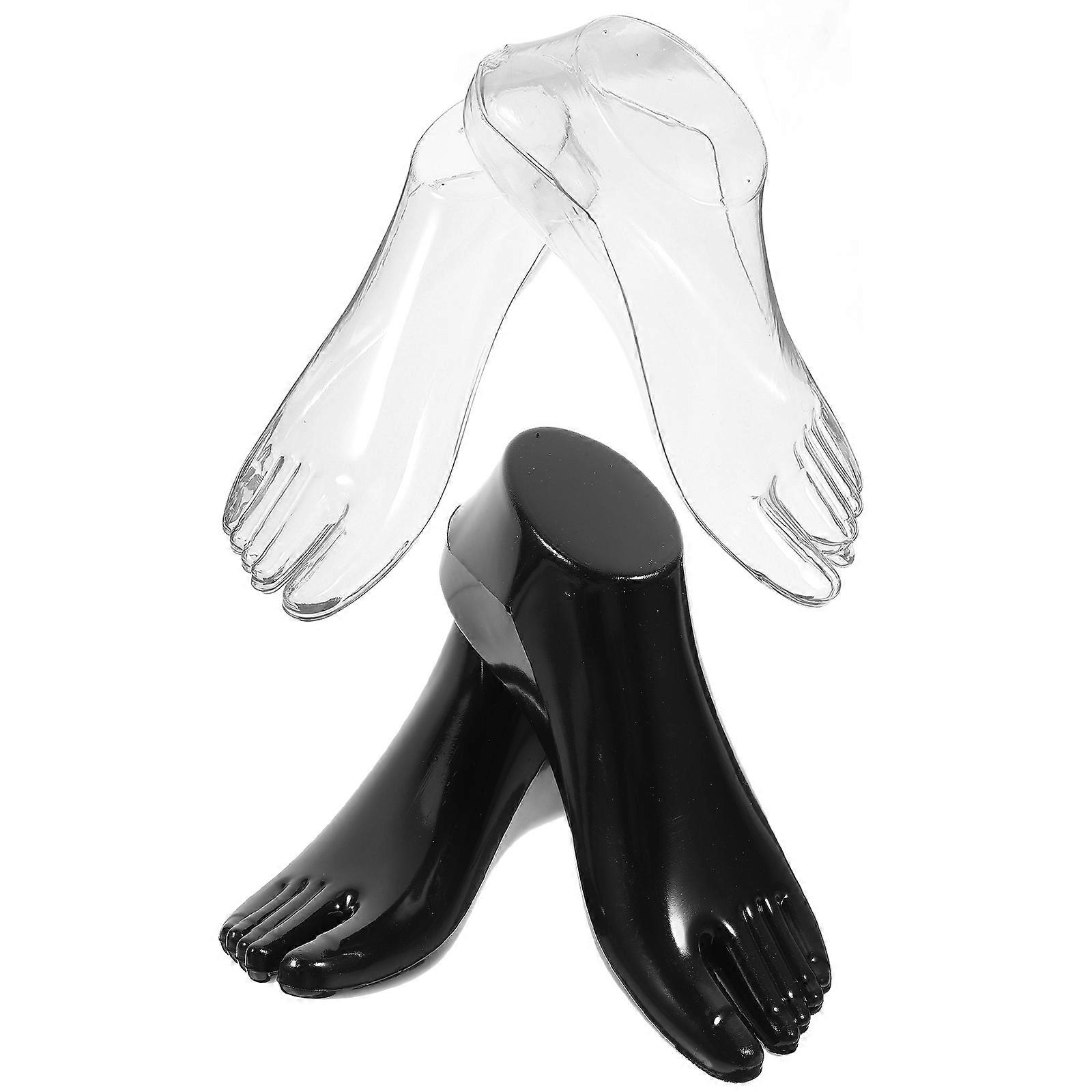 Shoes Mannequin Plastic Shoe Model for Improved Support 2Pairs Assorted Colors