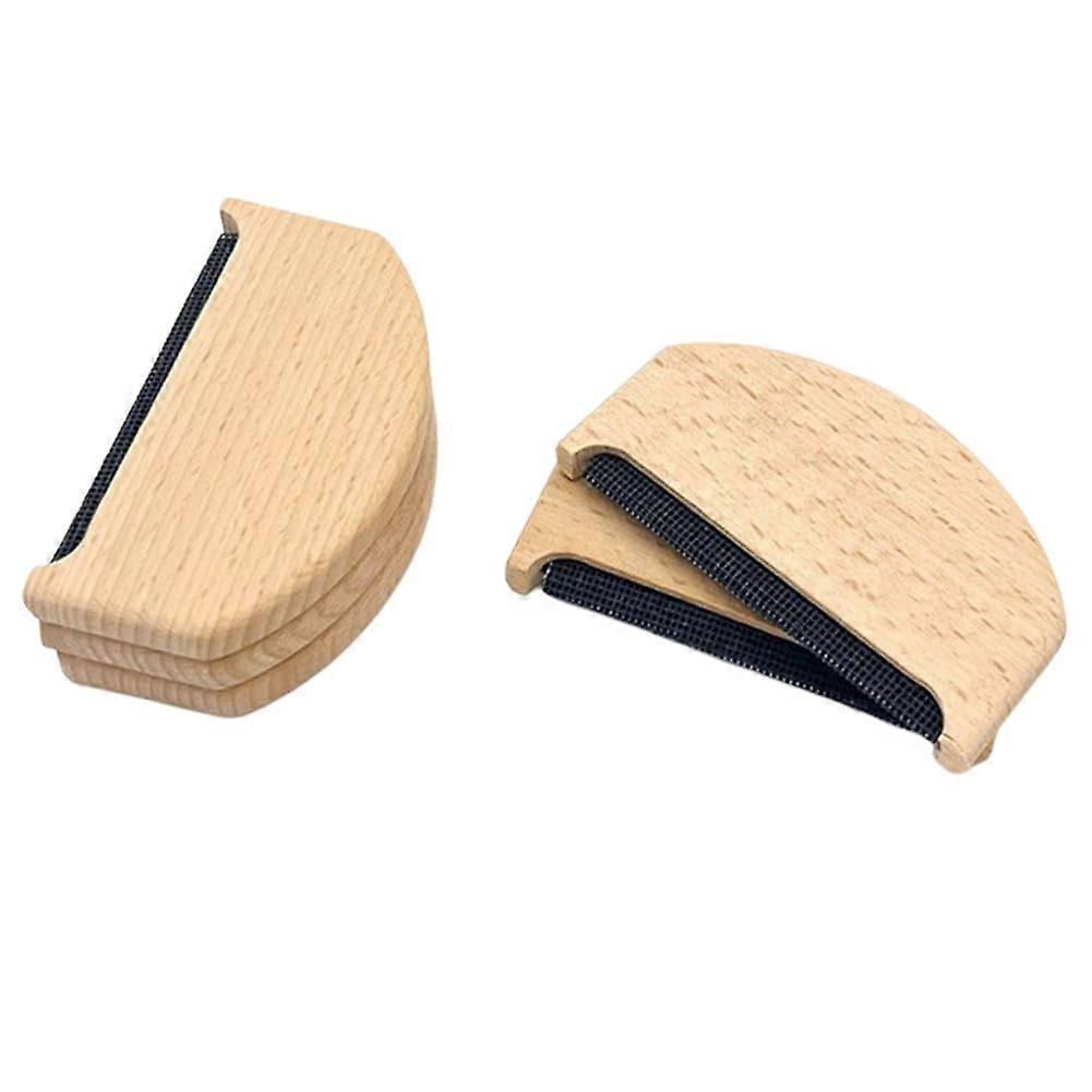 Clothes Lint Remover with Beech Wood Handle, Manual Fabric Shaver for Wool Sweaters and Upholstery
