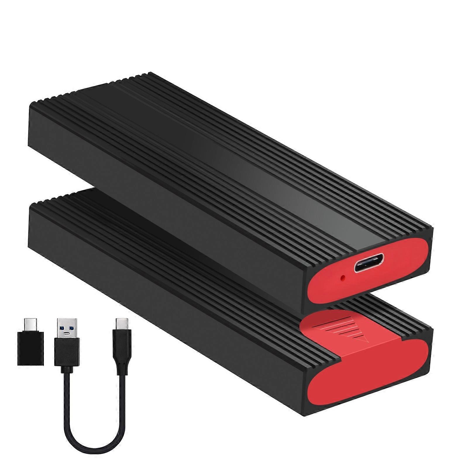 Two Protocol M.2 SSDs Enclosure Case NVMe Satas NGFF SSDs Disk for PCIE M Key B+M Key USB C 3.2 2Gen Multicolor