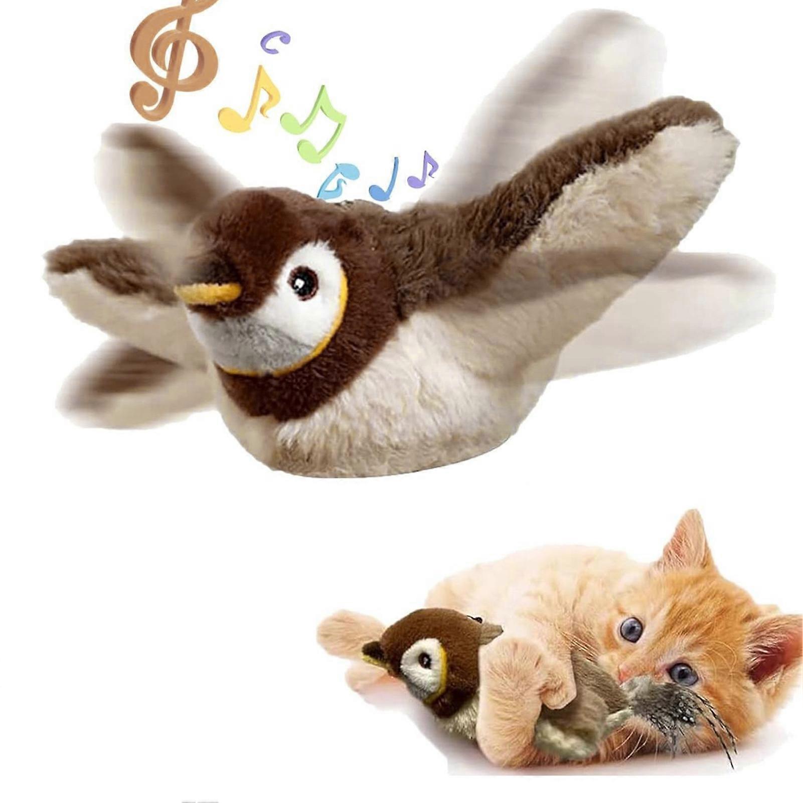 2026 New Flappy Chase Cat Toy, Interactive Chirping Bird Cat Toy with Remote Control, Electric Flying Cat Toy with Flapping Wings for Indoor Play