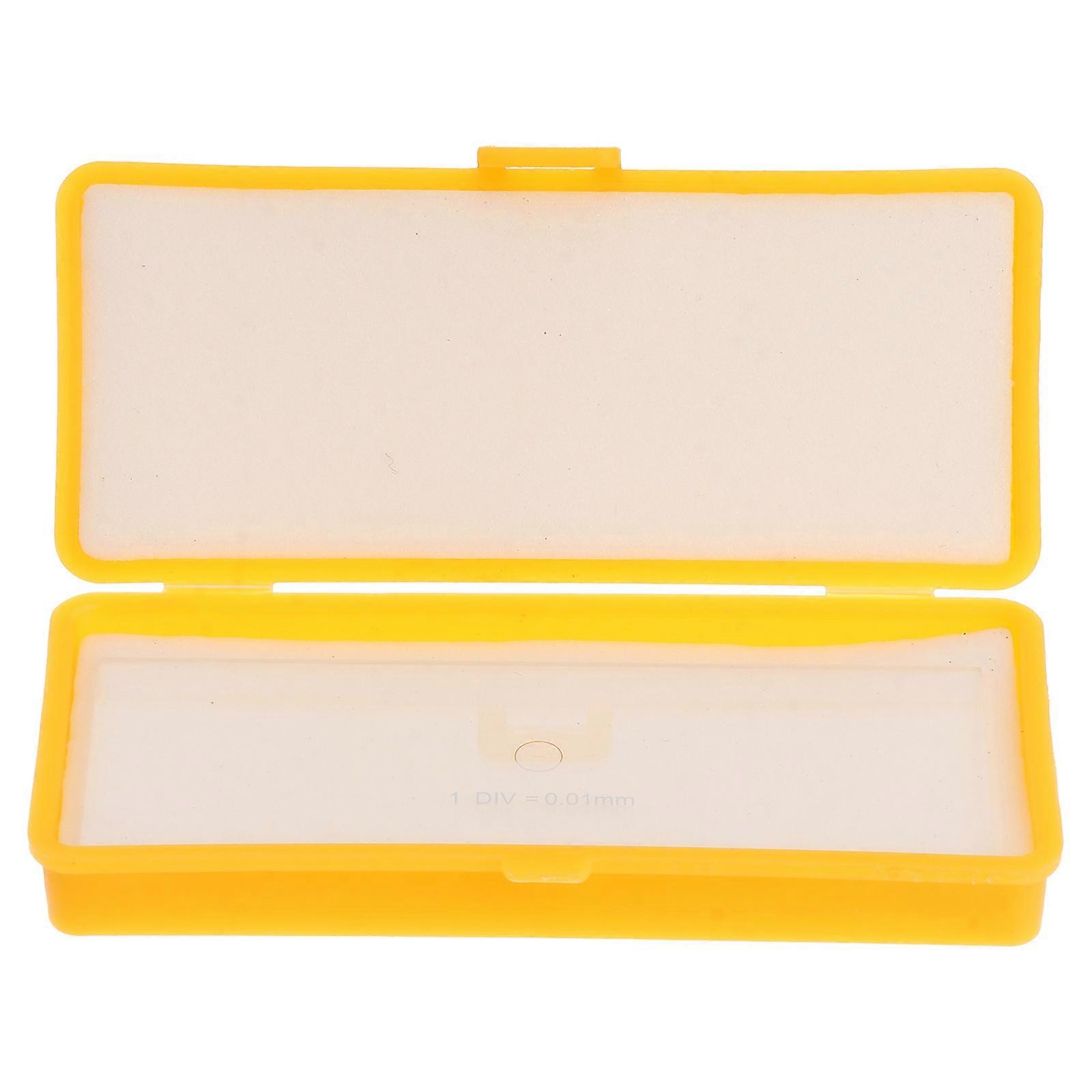 Crosshair Microscope Camera Slide Multifunction Plate Accurate Calibration Slide with Storage Box