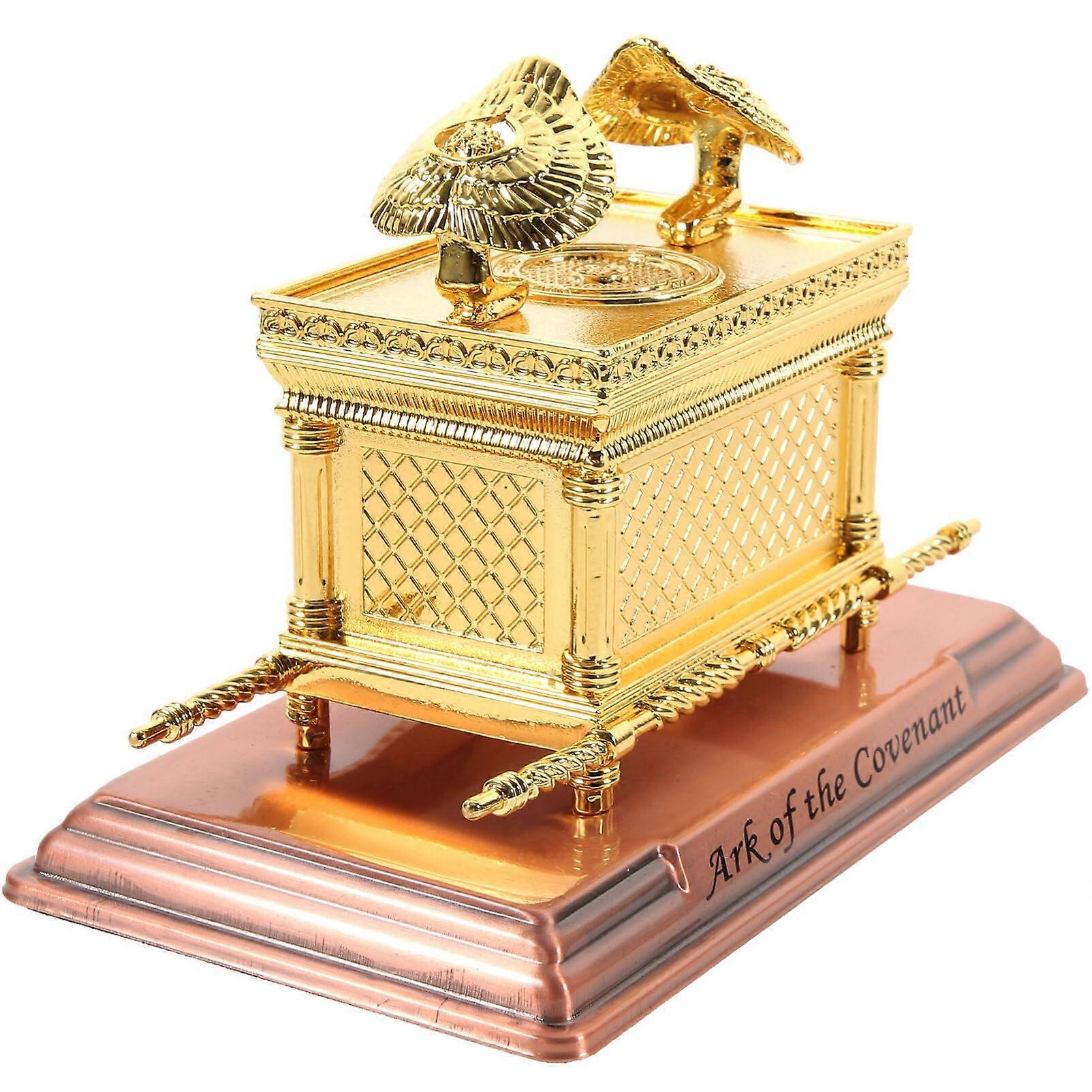 Gold Plated Judaica Statue with Contents for Tabletop Display