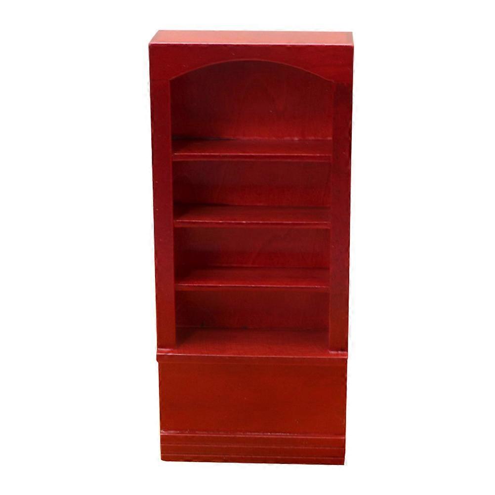 Miniature Bookcase Wooden Simulation Prop for Decor 1Pcs Model Toy