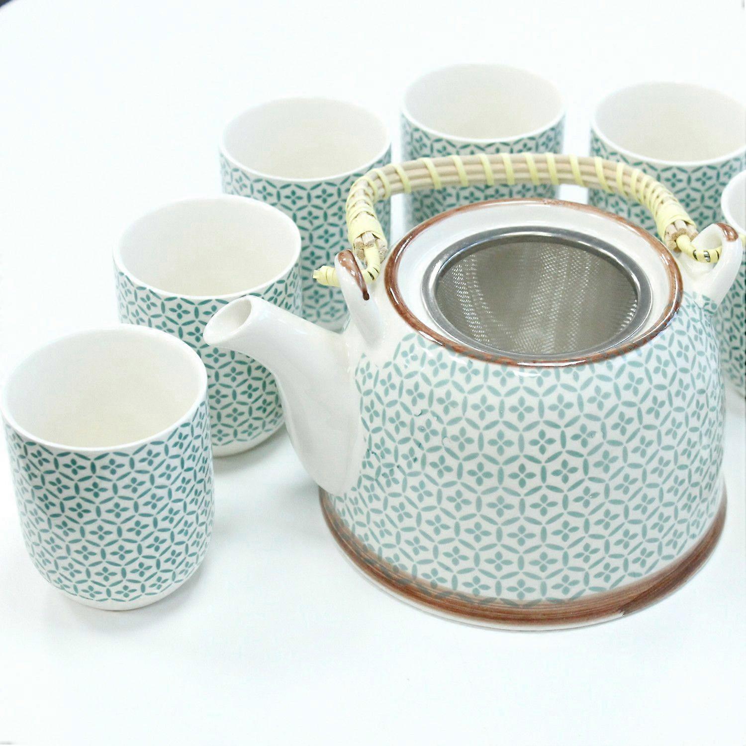 Herbal Teapot Set - Green Mosaic X 1