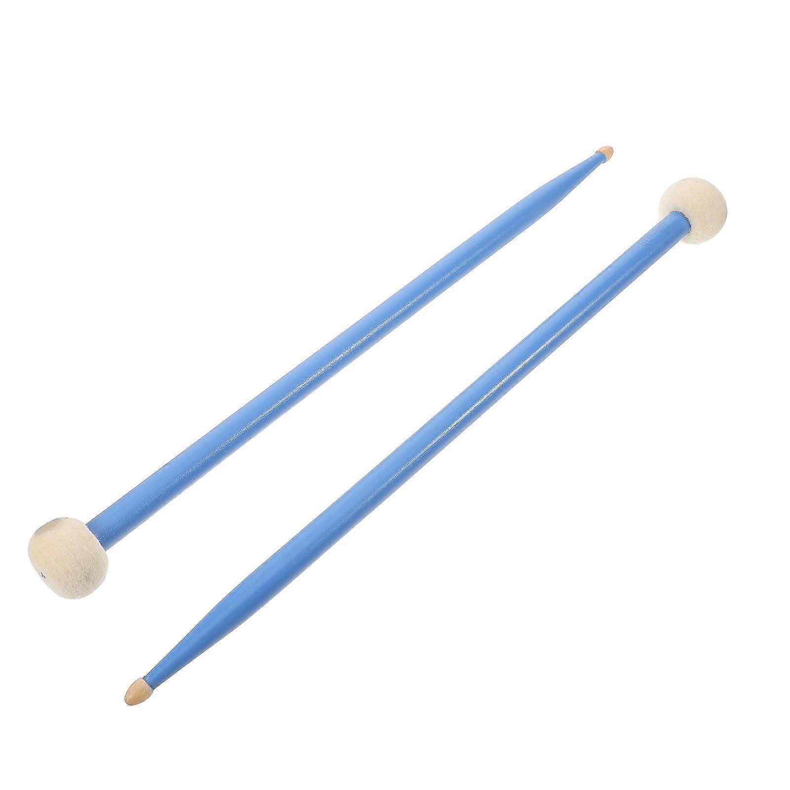 Percussion Instrument Practice Playing Drum Mallets Home Practice Versatile Sound Effects Blue 1Pair