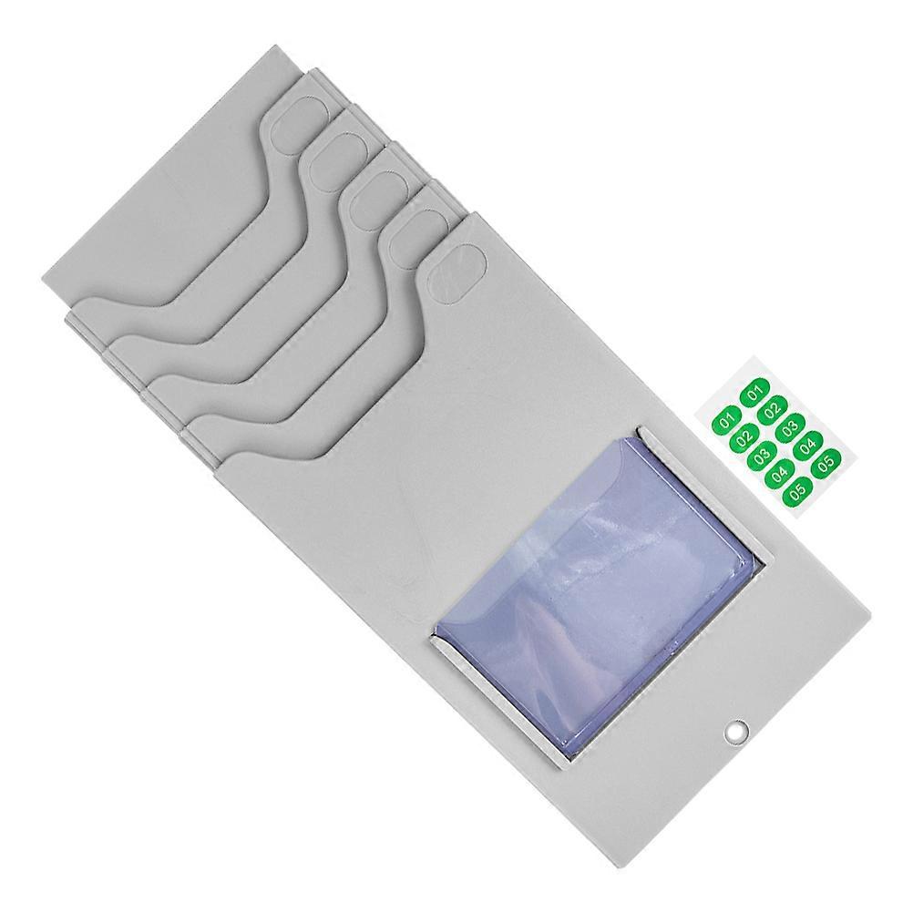 Warehouse Management Card Rack for Storage 2Pcs Hanging Rack with 5 Pockets