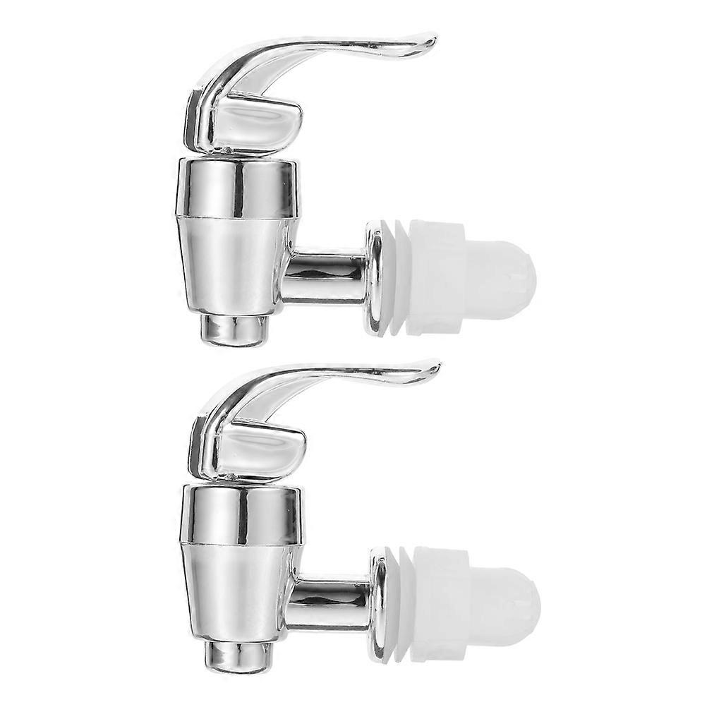 Beverage Dispenser Spigot Replacement Silver Push Style For Parties 2Pcs