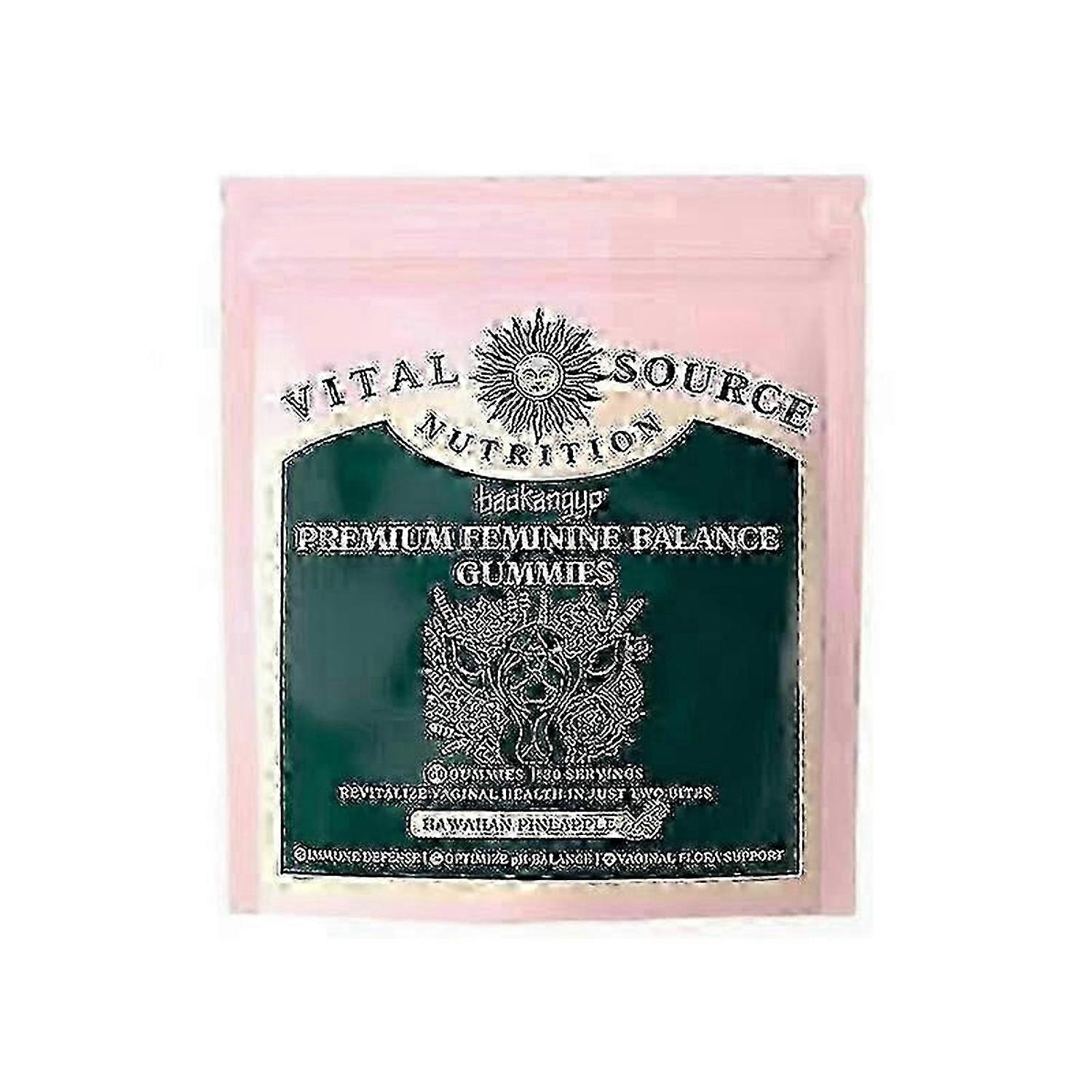 1-3 יחידות סוכריות גומי נשיות בטעם איזון נשית, 60 יחידות, ג'לי תזונה ללעיסה