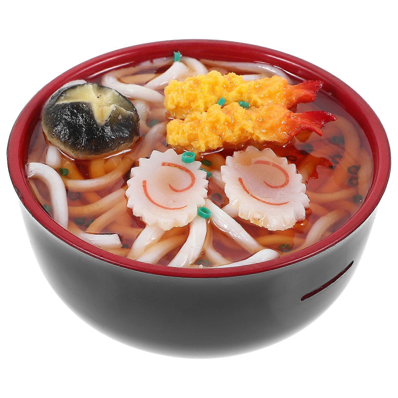 Miniature Noodle Model Tiny Noodle Models for Decoration PVC Black