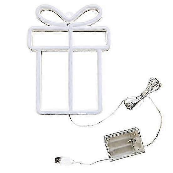 Neon Gift Box for Holiday Lighting with LED Technology