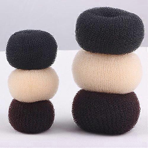Hair Bun Maker Black Donut Shaper Tool for Easy Updo Styling and Secure AllDay Hold 9cm