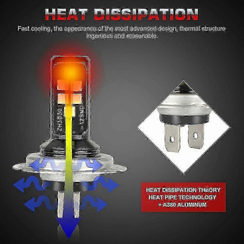 4x H7 Led Koplamp Lampenset Groot-Dimlicht 120W 60000lm Superhelder 6000K Wit - Ya_sys1