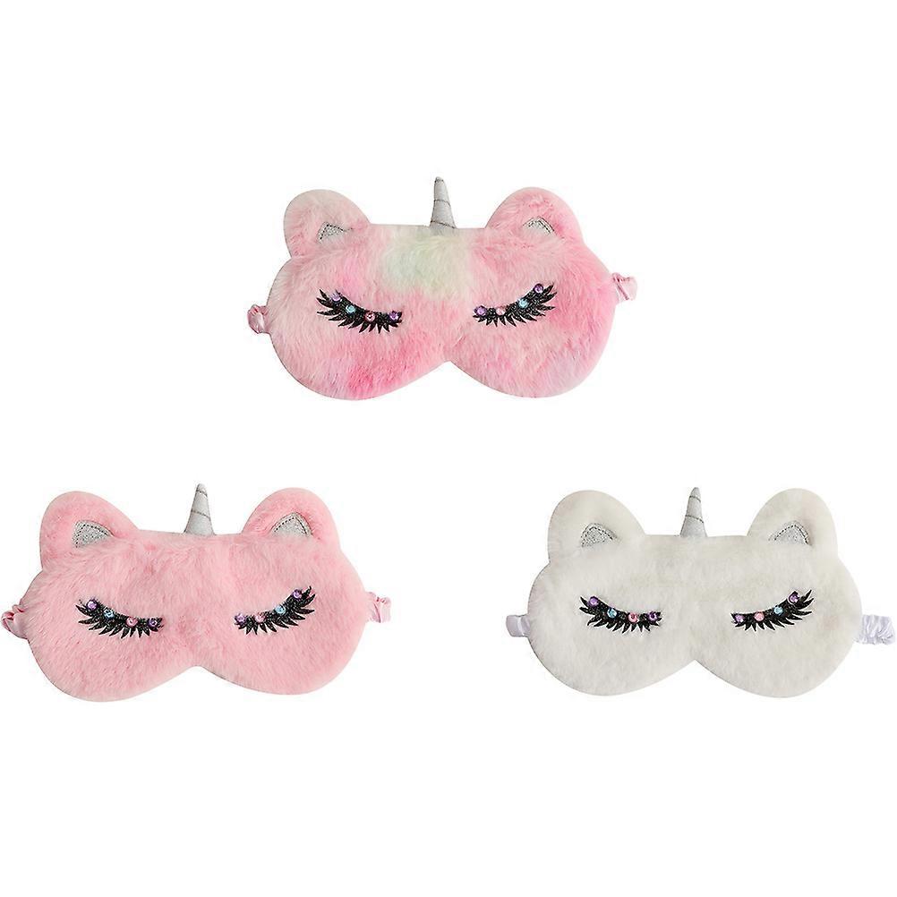 Portable Plush Eye Cover for Sleeping 12Pcs Assorted Color Comfortable