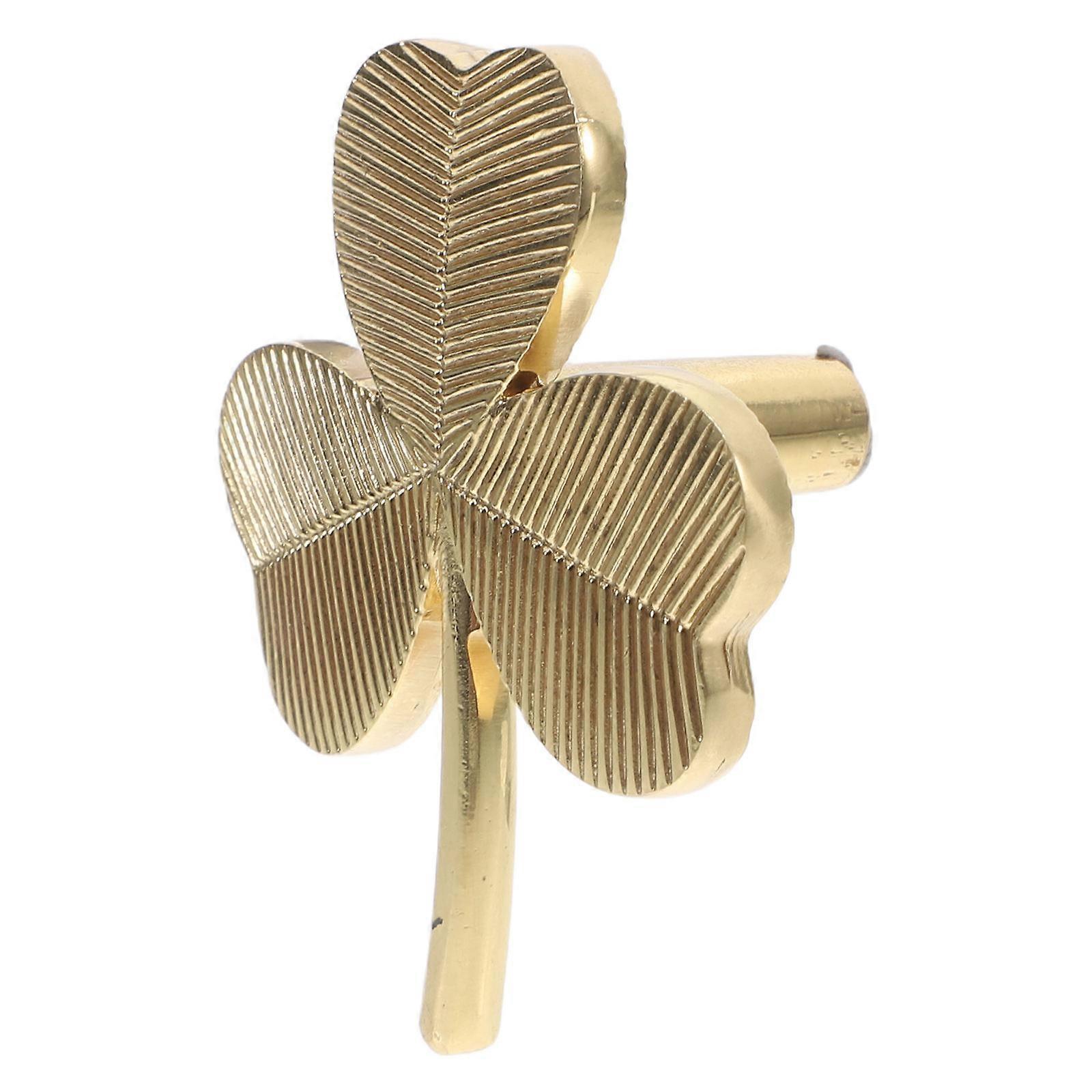 Golden Brass Shamrock Drawer Pull Knob for Cupboard Function
