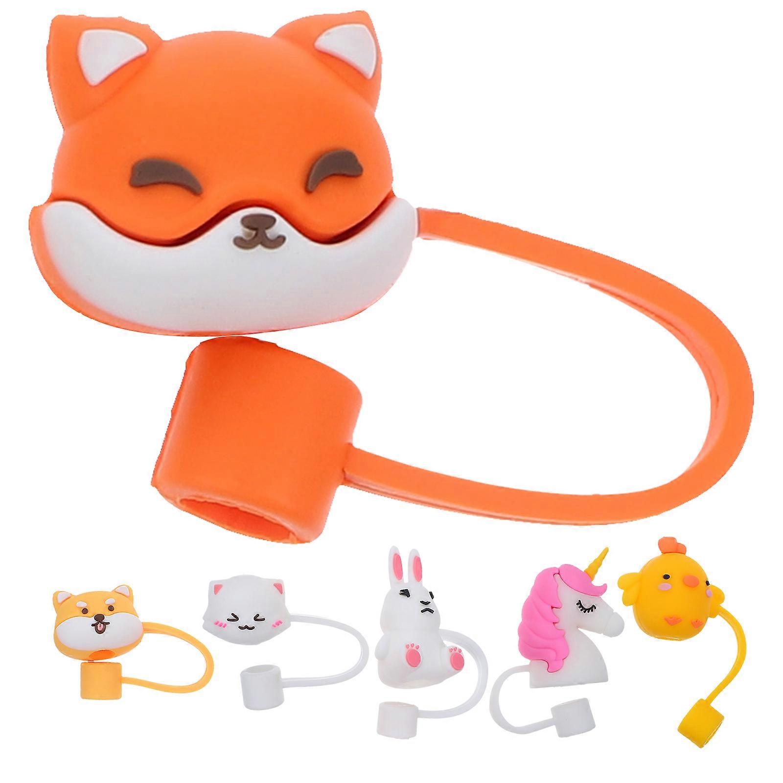 Drinking Straw Caps Silicone Straw Covers for 12Pcs Use