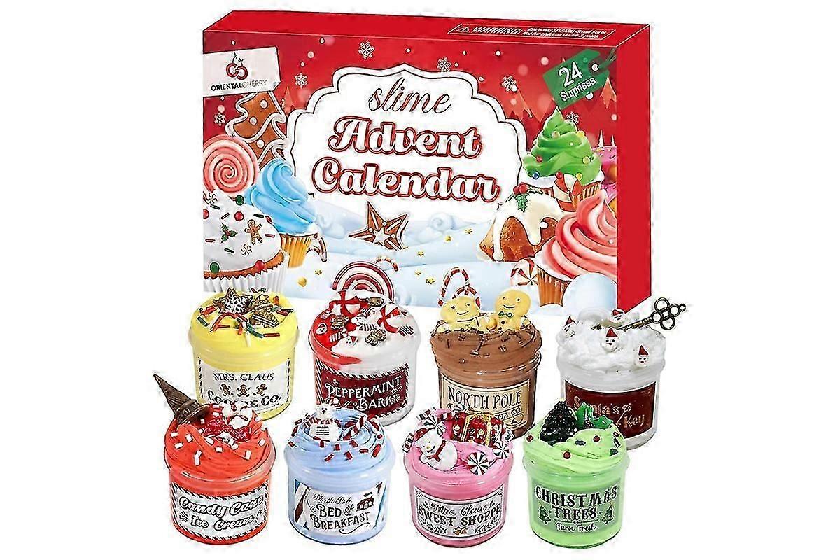 2024 Advent Calendar 24 Days of Slime and Charm Kit Christmas Countdown Calendar