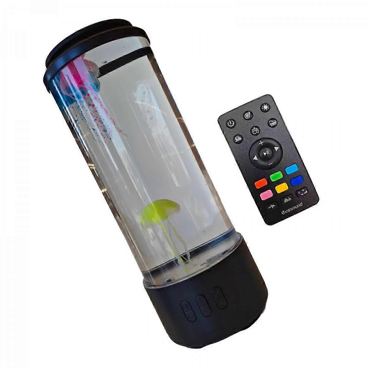 White Noise Sleep Therapy Device with Music Responsive Lights and Jellyfish Projection for Stress Relief Multicolor