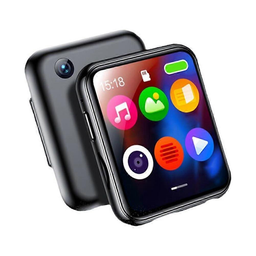 MP3 Player Bluetooth 5.4 Touch Screen Portable Music Player With BuiltIn Speaker Recorder Camera Video Player Black