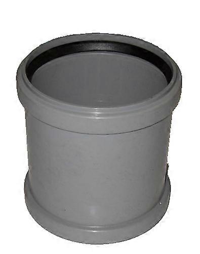 Soil Pipe Straight Coupler 110 mm Inlet - Push Fit - Grey - Waste