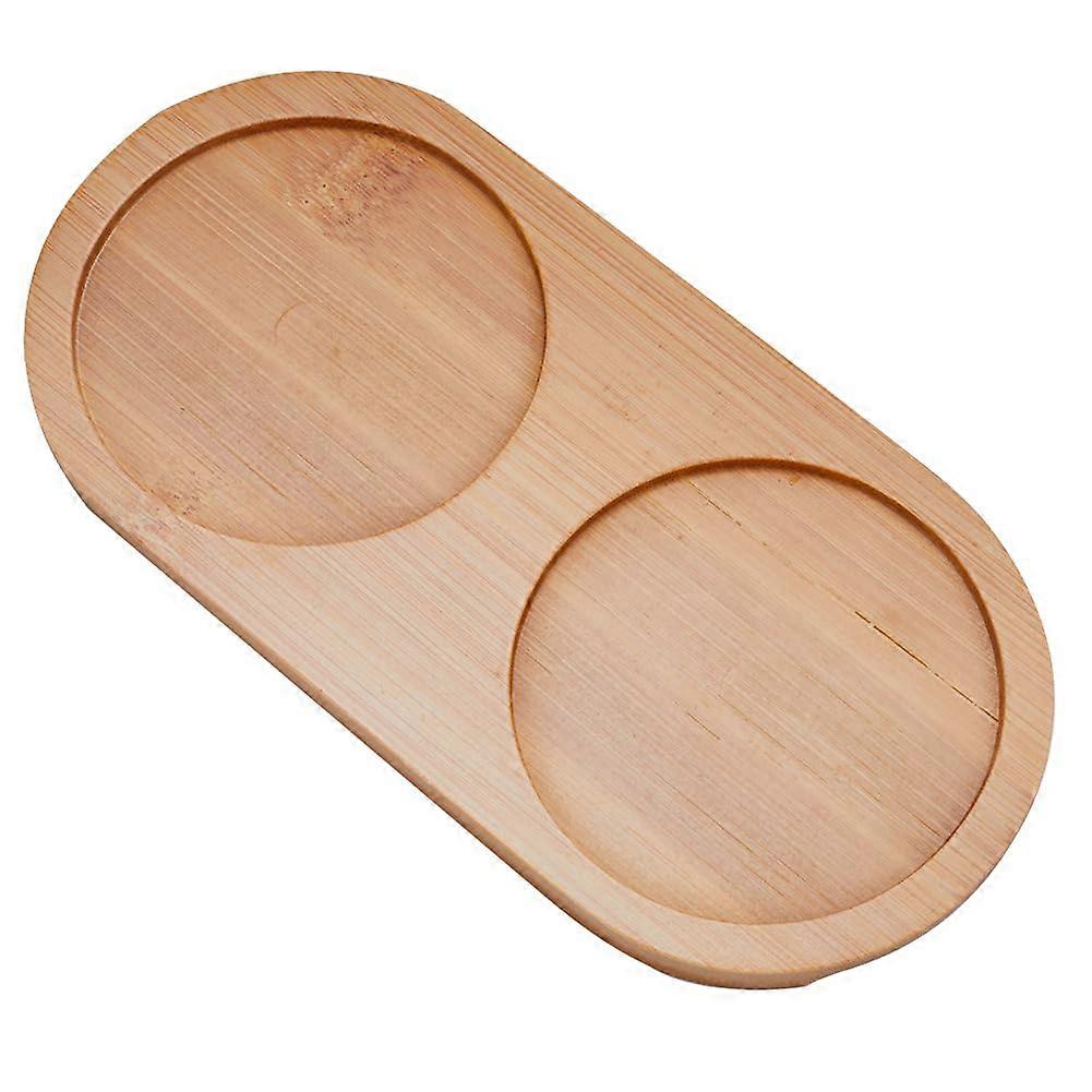 Bamboo Serving Tray with Raised Edge Protection, MultiPurpose Organizer for Bathroom, Kitchen, Jewelry