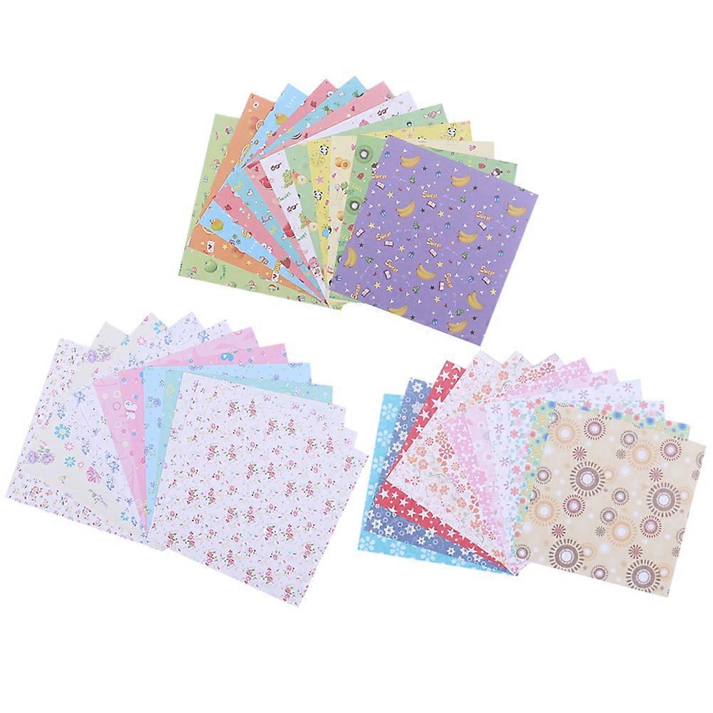Hand Folding Paper for Handwork 2Sets Printed DIY Paper Purple White