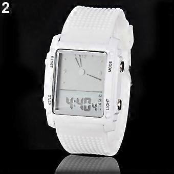 Orologio elettronico a doppio display LED per studenti maschi e femmine in silicone