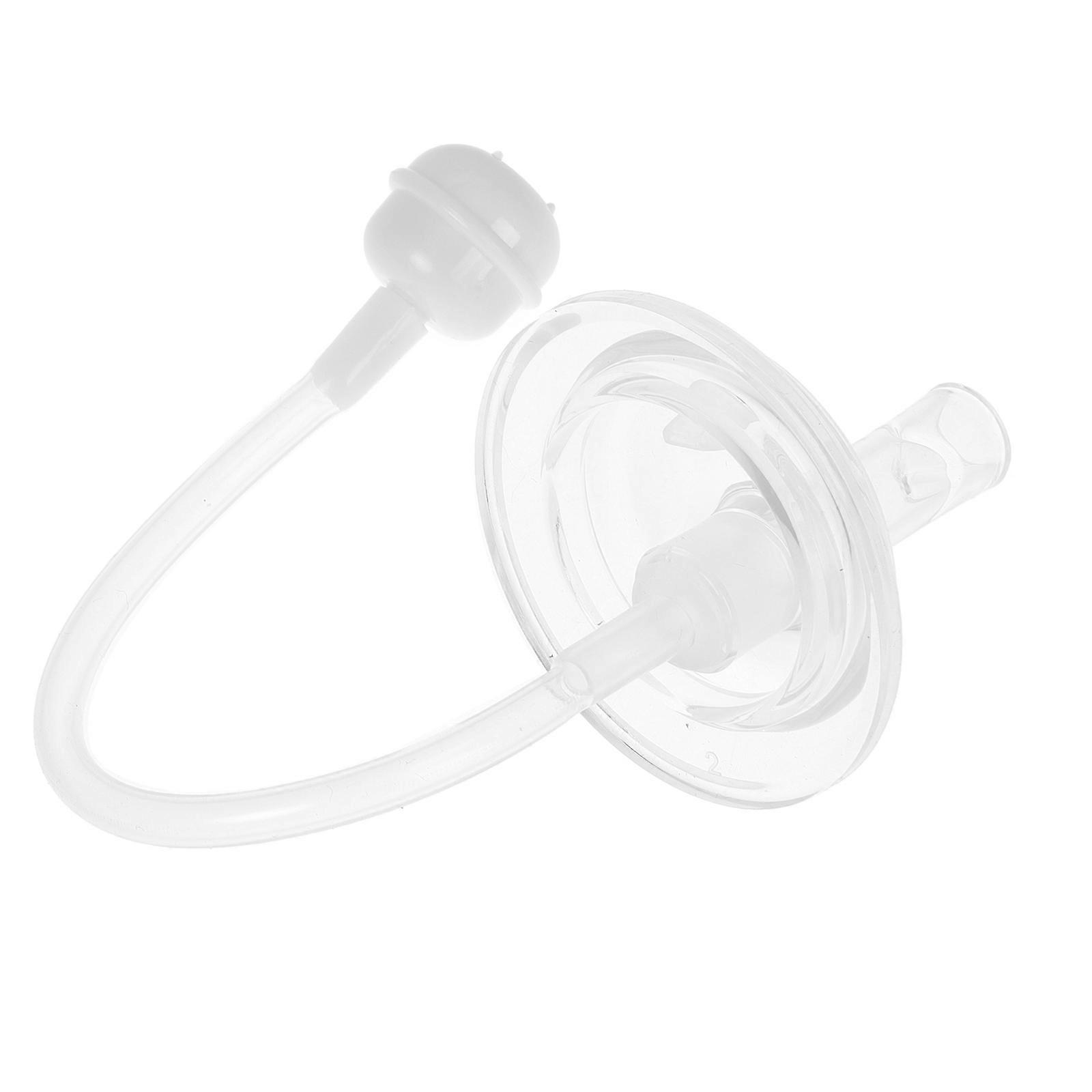 Toddler Straw Cup with Weighted Replacement Straws for Wide Mouth Baby Bottles Safe Silicone Transparent