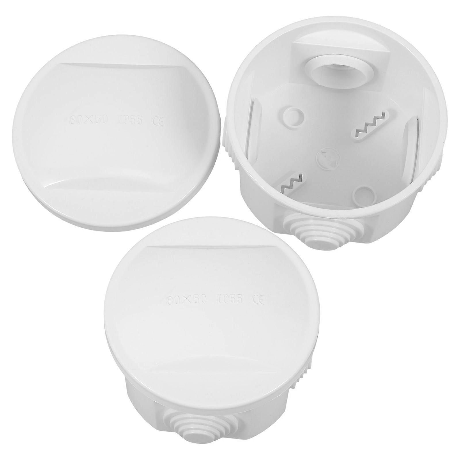 Weatherproof Electronic Junction Box Made of ABS for Home White Color 2pcs