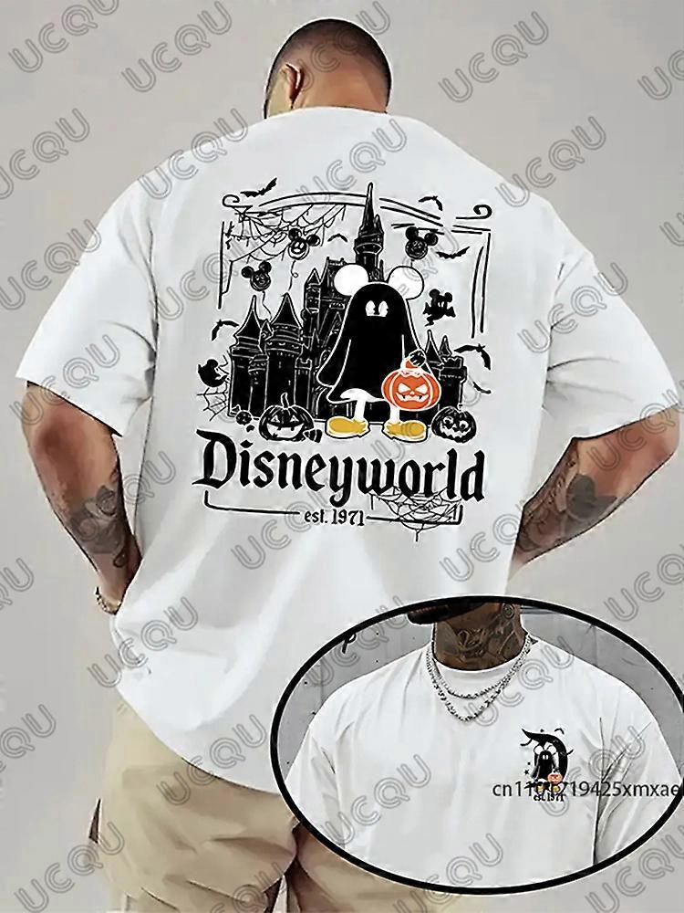 Halloween Disney Mickey Mouse T-shirt graphique pour hommes ��t�� �� manches courtes t-shirts hommes v��tements sport d��contract�� surdimensionn��