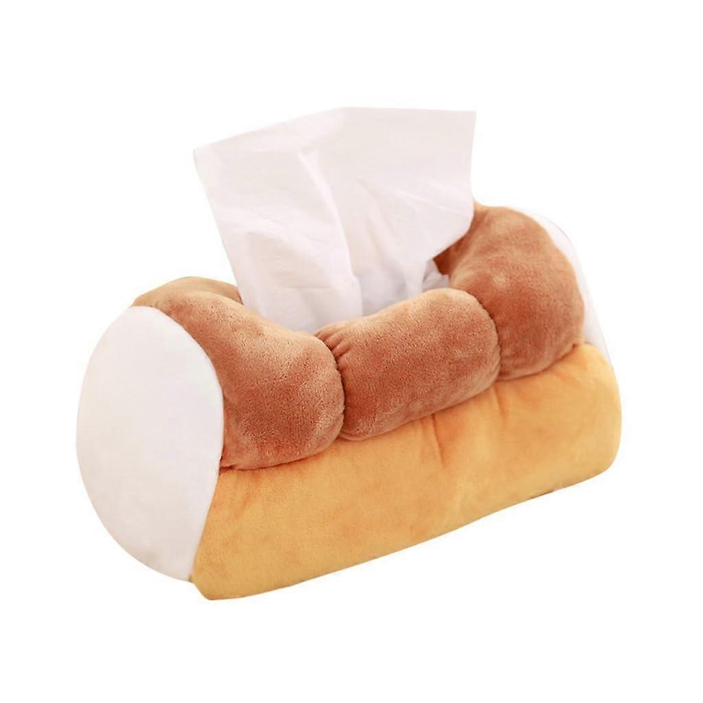 Bread Shape Tissue Box with Playful Design, Breathable Fabric for Home Decor and Easy Clean