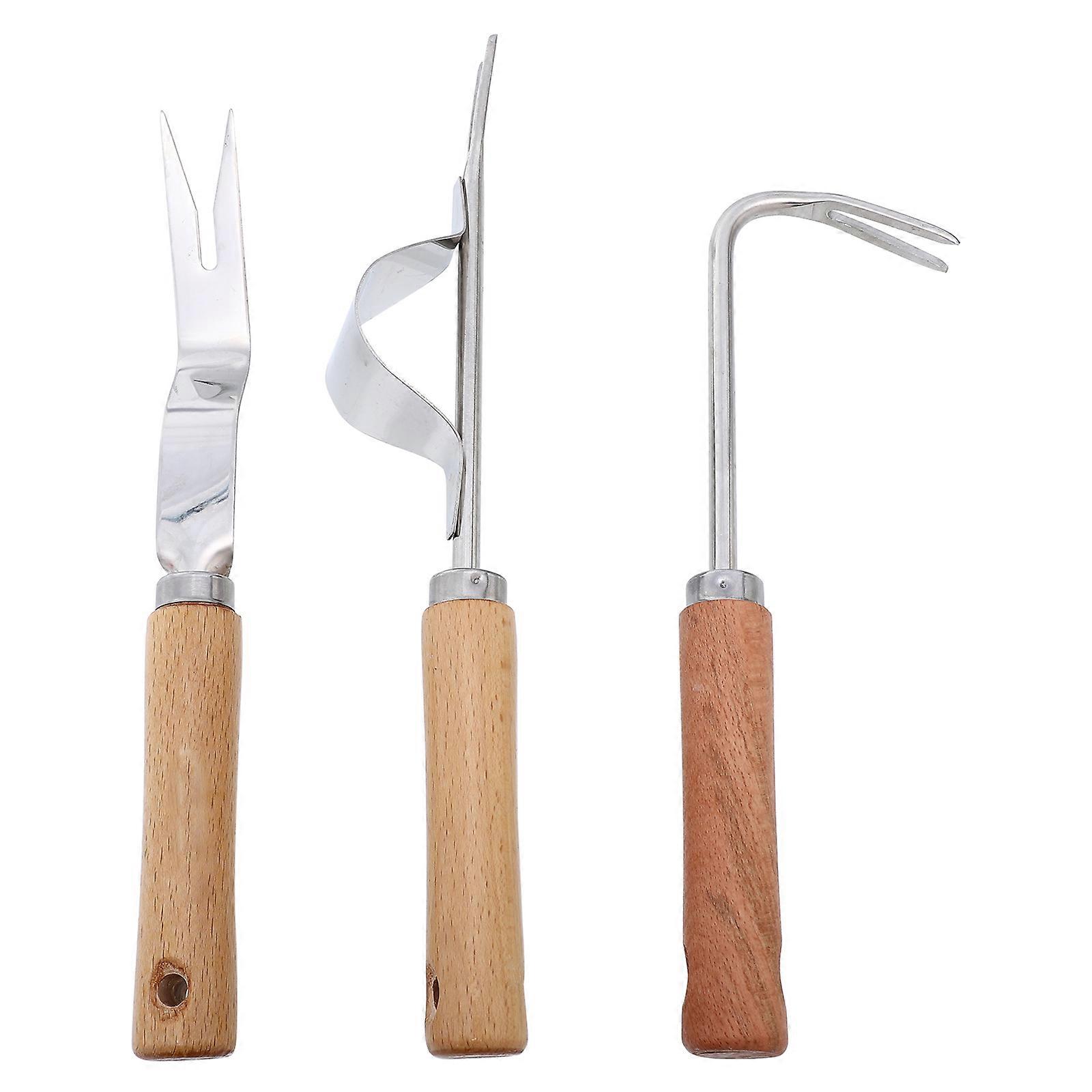 Durable Hand Weeder Stainless Steel Pulling Tool for Garden 3Pcs Set