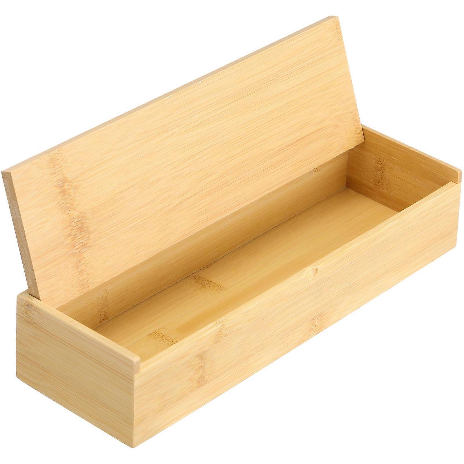 Kitchen Chopsticks Box Bamboo Storage Case for Drawer Organizer